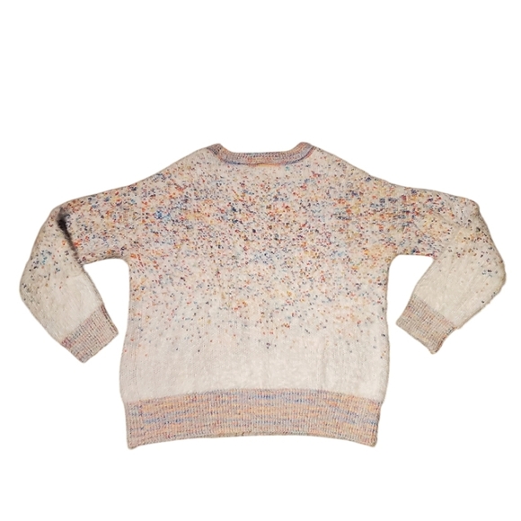 ModCloth Making a Fuzz Confetti Sweater Cozy Fuzzy Stretchy Colorful Rainbow - Picture 5 of 10